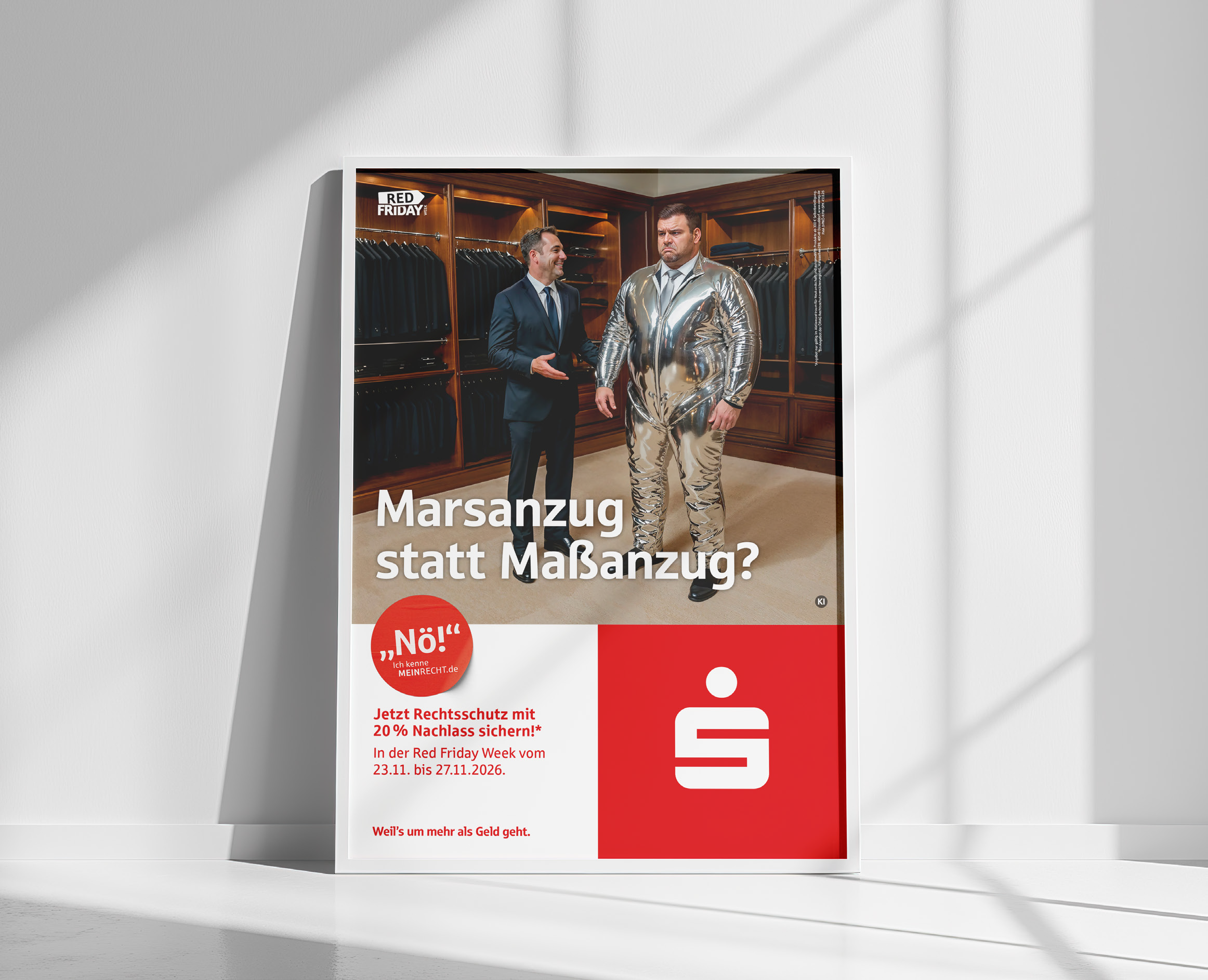 Kampagnenplakat Marsanzug statt Maßanzug